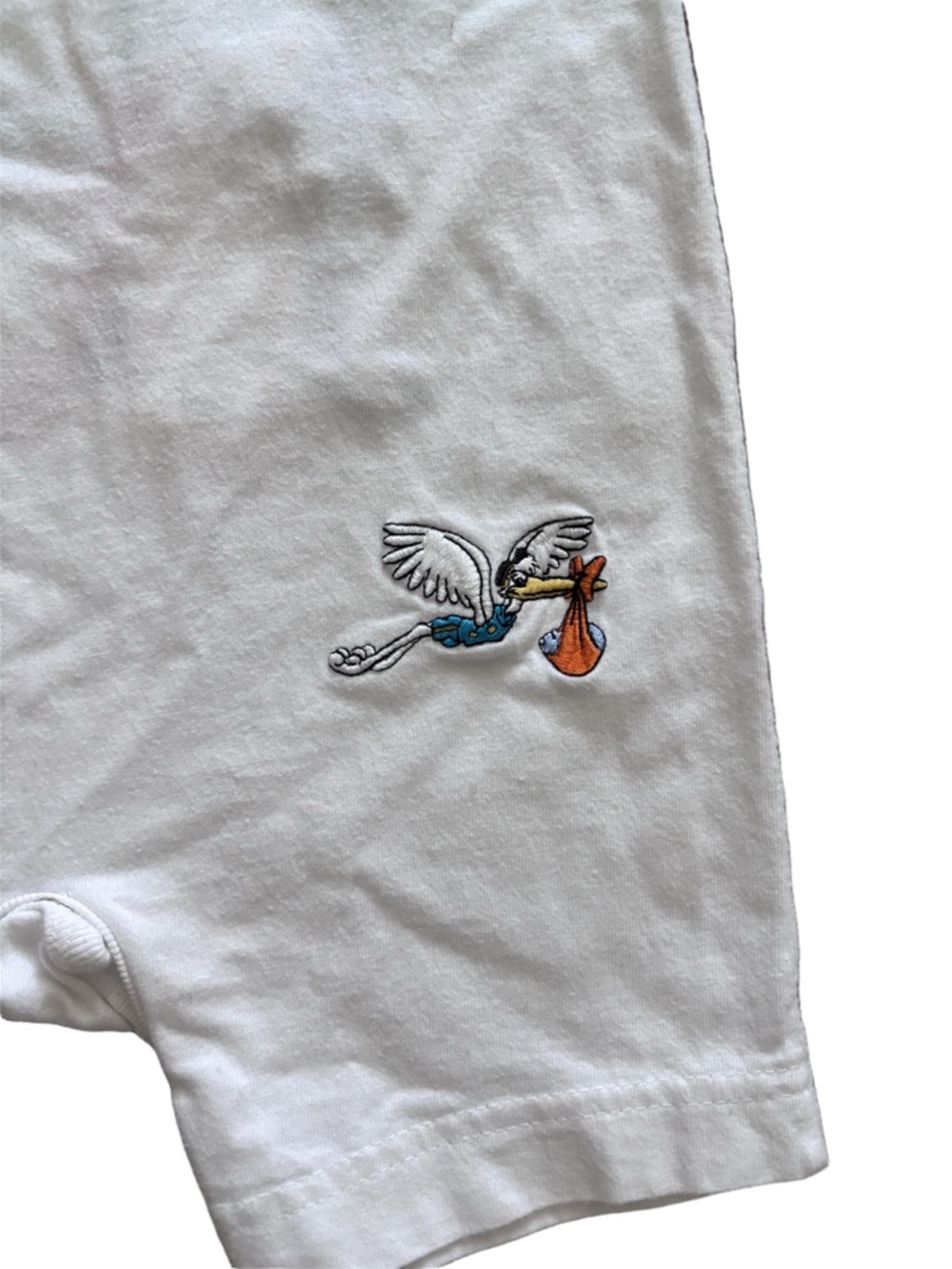 Vintage Disney Dumbo Baby Romper White Blue embroidered Graphic 12 Months - Picture 4 of 5